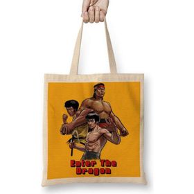 Humuts Enter The Dragon Açık Bej Uzun Saplı Bez Çanta