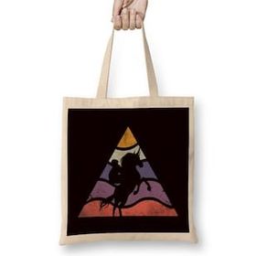 Humuts Equestrian Sport Retro Horse Riding Vintage Cowboy Dressage Uzun Saplı Bez Çanta