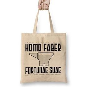 Humuts Every Man Is The Architect Of His Own Fortune 01 Uzun Saplı Bez Çanta