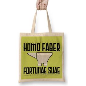 Humuts Every Man Is The Architect Of His Own Fortune 02 Uzun Saplı Bez Çanta