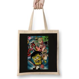 Humuts Evil Dead SpongeBob Süngerbob Bez Kadın Günlük Çanta