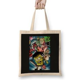 Humuts Evil Dead SpongeBob Süngerbob Bez Kadın Günlük Çanta