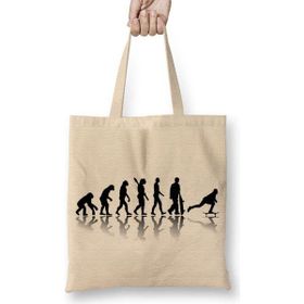 Humuts Evolution Of Skate Açık Bej Uzun Saplı Bez Çanta