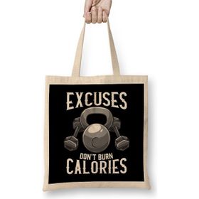 Humuts Excuses Don't Burn Calories Gym Workout Motivation Bez Kadın Günlük Çanta