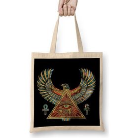 Humuts Eye Of Horus Wadjet Gemstone And Gold Bez Kadın Günlük Çanta
