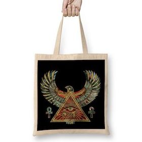 Humuts Eye Of Horus Wadjet Gemstone And Gold Bez Kadın Günlük Çanta