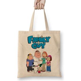 Humuts Family Guy Stewie 01 Açık Bej Uzun Saplı Bez Çanta