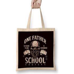 Humuts Father Skull Dad Daddy Papa Poppa Stepdad Husband Family Bez Uzun Saplı Açık Bej Rengi Çanta