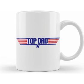 Humuts Fathers Day Top Dad Top Gun Logo Kupa Bardak