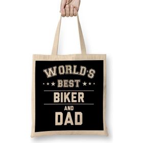 Humuts Fathers Day World's Best Bowler And Dad Bez Uzun Saplı Açık Bej Rengi Çanta