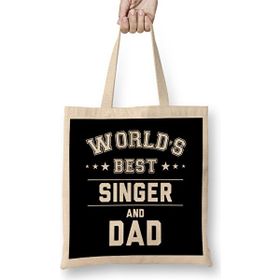 Humuts Fathers Day World's Best Trainspotter And Dad Bez Uzun Saplı Açık Bej Rengi Çanta