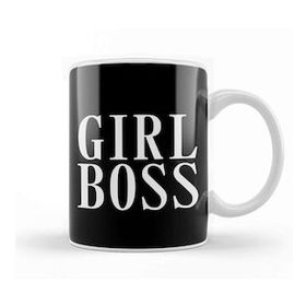 Humuts Feminist Girl Boss Slogan Kupa Bardak
