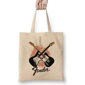 Humuts Fender Guitar 01 Bez Uzun Saplı Açık Bej Rengi Çanta