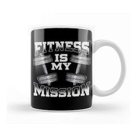 Humuts Fitness Is My Mission Motivated Weightlifting Gym Beyaz Kupa