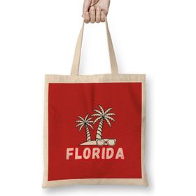 Humuts Florida Love Vintage Retro Rainbow Uzun Saplı Bez Çanta