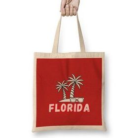 Humuts Florida Love Vintage Retro Rainbow Uzun Saplı Bez Çanta