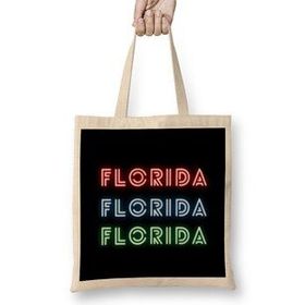 Humuts Florida Love Vintage Retro Rainbow Uzun Saplı Bez Çanta