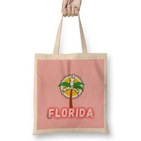 Humuts Florida Love Vintage Retro Rainbow Uzun Saplı Bez Çanta