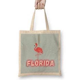 Humuts Florida Love Vintage Retro Rainbow Uzun Saplı Bez Çanta