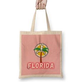 Humuts Florida Love Vintage Retro Rainbow Uzun Saplı Bez Çanta