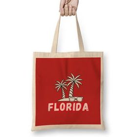 Humuts Florida Love Vintage Retro Rainbow Uzun Saplı Bez Çanta
