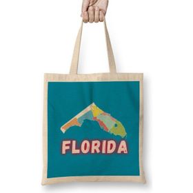 Humuts Florida Vintage Retro Rainbow Uzun Saplı Bez Çanta