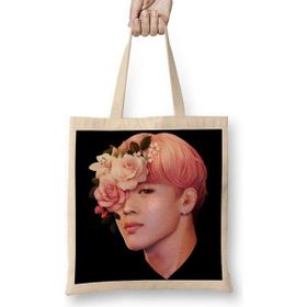 Humuts Flowers Jimin Bts Bez Uzun Saplı Açık Bej Rengi Çanta