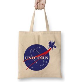 Humuts Flying Nasa Unicorn Bez Uzun Saplı Açık Bej Rengi Çanta