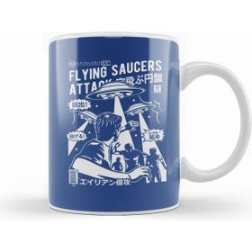 Humuts Flying Saucers Attack Manga Style Kupa Bardak