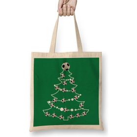 Humuts Football Christmas Tree Baubles Bez Uzun Saplı Açık Bej Rengi Çanta