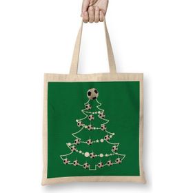 Humuts Football Christmas Tree Baubles Bez Uzun Saplı Açık Bej Rengi Çanta