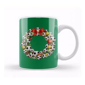 Humuts Football Multiface Christmas Wreath Kupa Bardak