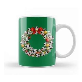 Humuts Football Multiface Christmas Wreath Kupa Bardak