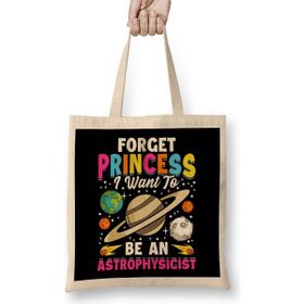 Humuts Forget Princess I Want To Be An Astrophysicist Pun Bez Uzun Saplı Açık Bej Rengi Çanta