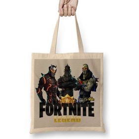 Humuts Fortnite Legends Açık Bej Uzun Saplı Bez Çanta