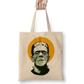 Humuts Frankenstein Açık Bej Uzun Saplı Bez Çanta