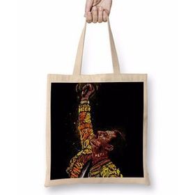 Humuts Freddie Mercury 016 Açık Bej Uzun Saplı Bez Çanta