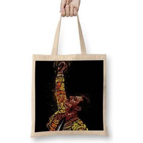 Humuts Freddie Mercury 016 Açık Bej Uzun Saplı Bez Çanta