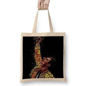 Humuts Freddie Mercury 016 Açık Bej Uzun Saplı Bez Çanta
