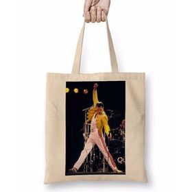 Humuts Freddie Mercury 05 Açık Bej Uzun Saplı Bez Çanta