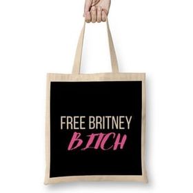 Humuts Free Britney 2022 Açık Bej Uzun Saplı Bez Çanta