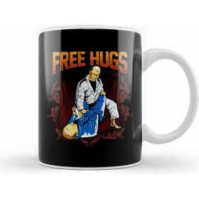 Humuts Free Hugs Bjj Jiu Jitsu Pun Awesome Martial Arts Beyaz Kupa