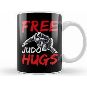 Humuts Free Judo Hugs Funny Mma Mixed Martial Arts Pun Beyaz Kupa