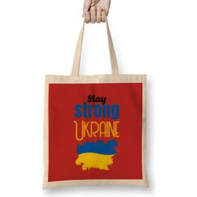 Humuts Free Ukraine War With Russia -Stay Strong Ukraine Flag 2022 Bez Kadın Günlük Çanta