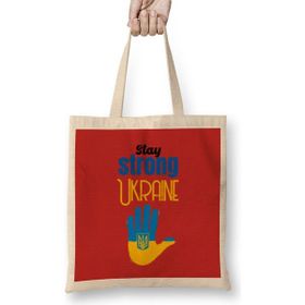 Humuts Free Ukraine War With Russia -Stay Strong Ukraine Flag 2022 Bez Kadın Günlük Çanta