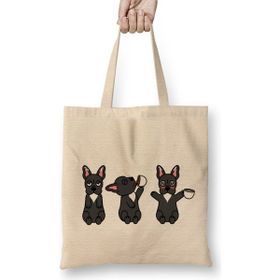 Humuts French Bulldog Coffee Lover Bez Kadın Günlük Çanta