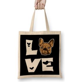Humuts French Bulldog Funny Frenchie Mom Dad Pug Bez Kadın Günlük Çanta