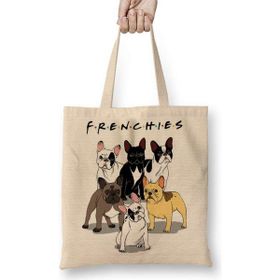 Humuts Frenchies Pug Köpek Bez Kadın Günlük Çanta
