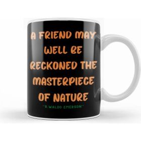 Humuts Friendship Quotes Gift Ralph Waldo Emerson Beyaz Kupa