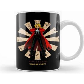 Humuts Full Metal Alchemist Edward Elric Retro Japanese Beyaz Porselen Kupa Bardak
